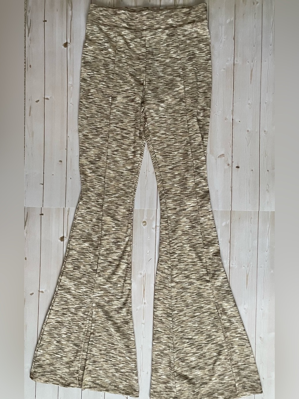 Altar'd State Neutral Space-Dyed Bootcut Pants